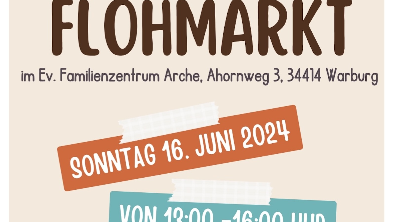 Der Erste Kindergarten-Flohmarkt im Familienzentrum Arche – Warburg